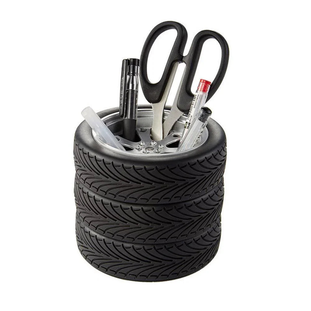 Stacked Wheel and Tire pen holder