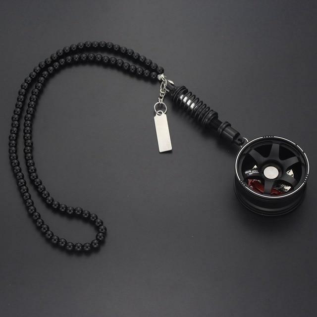 TE37 & JDM Wheel keychain / rearview mirror ornament