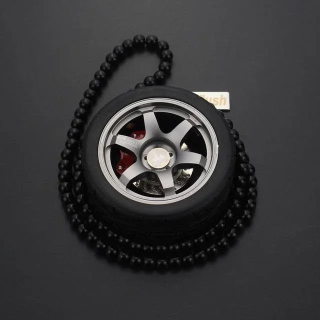 TE37 & JDM Wheel keychain / rearview mirror ornament