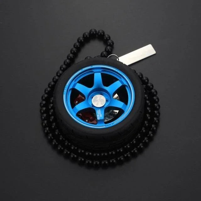 TE37 & JDM Wheel keychain / rearview mirror ornament