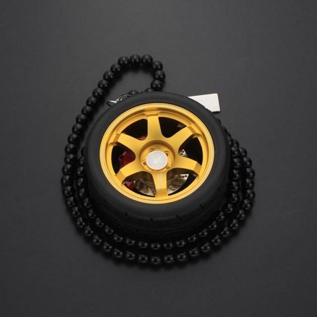 TE37 & JDM Wheel keychain / rearview mirror ornament