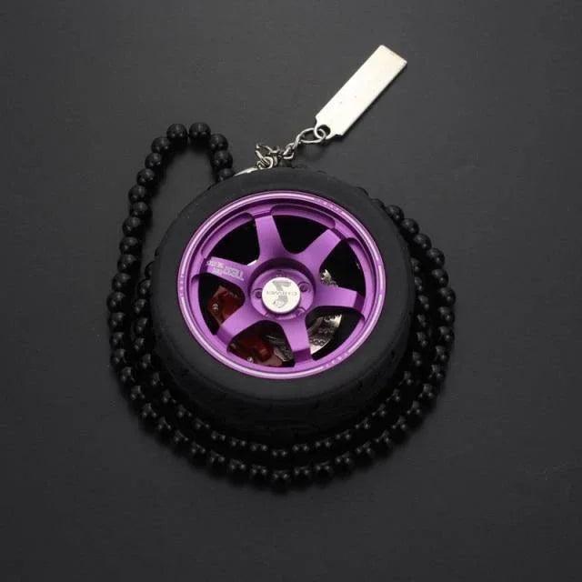 TE37 & JDM Wheel keychain / rearview mirror ornament